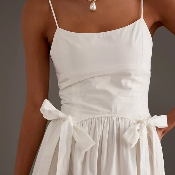 Sofie The Label Dresses & Skirts - Sofie the Label Ivory Ballon Bow Cotton Midi Dress Sz M